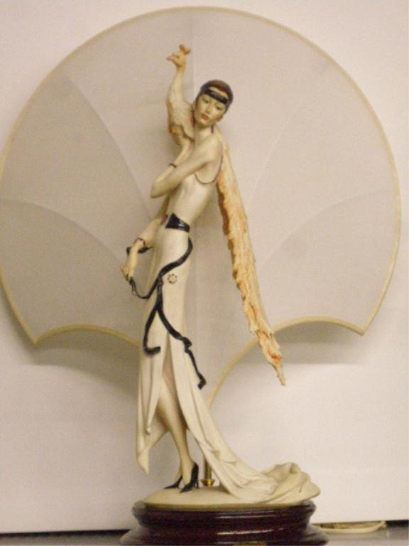 Giuseppe Armani Art Deco Female Table Lamp