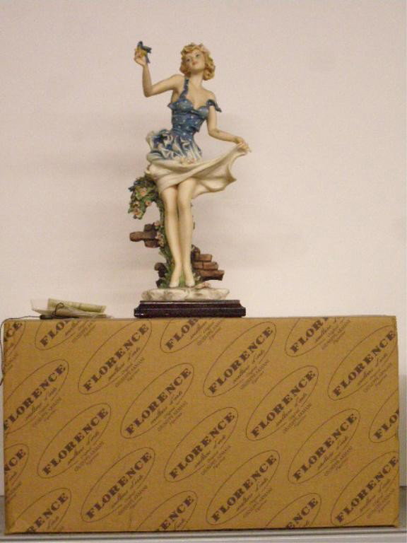 Giuseppe Armani Spring, Love In Bloom Figure: 1997 Florence sculture d'arte, Giuseppe Armani #232-C Spring, Love In Bloom 14" figure with box. CONDITION: Very good with no damage.
