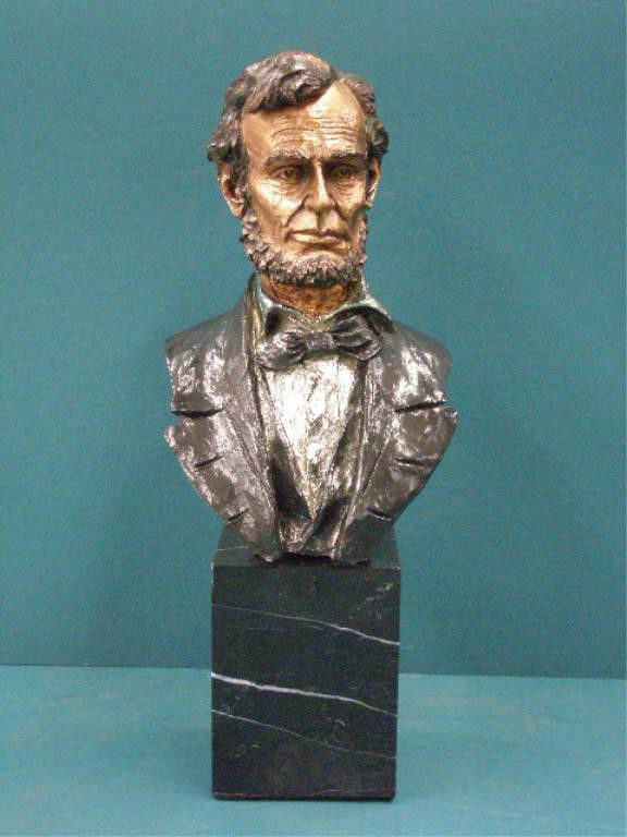 2345 Chilmark Pewter Abraham Lincoln Bust Sculpture