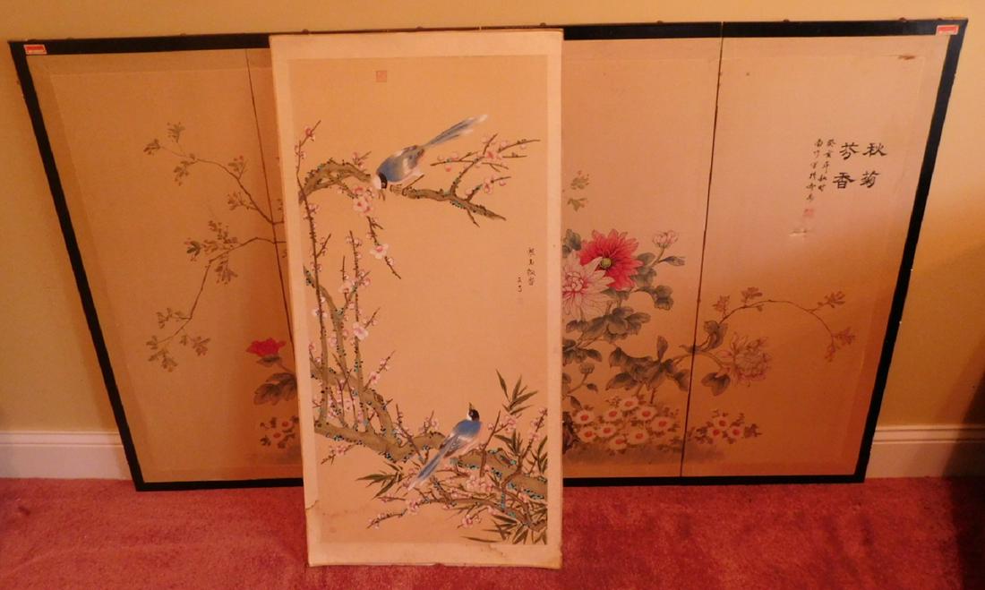 Japanese 4 part wall screen (1 of 6)