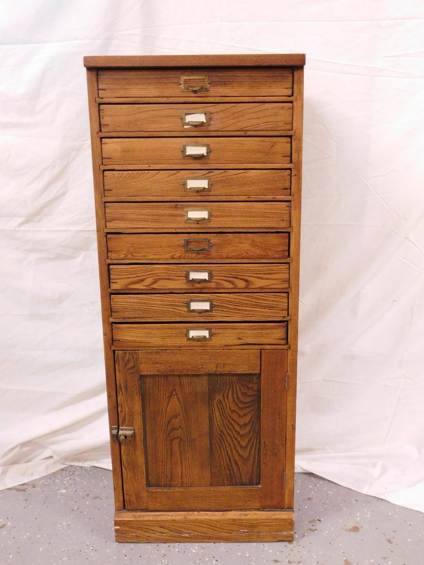 Oak Specimen / File Cabinet (1 of 8)