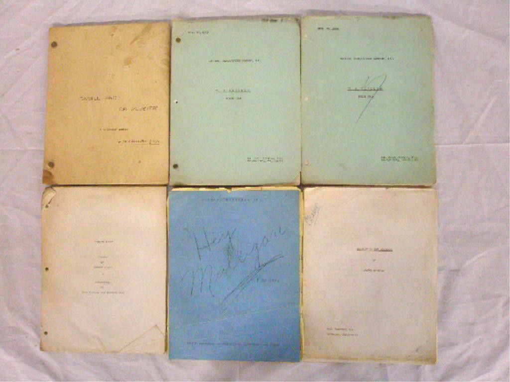 1950's Television & Movie Scripts: Lot of seven 1950's television & movie scripts, "Daniel & Dr. Webster" by Henry Garson, "Hey Mulligan" by Blake Edwards & Richard Quine, "Tiger Mulligan" by John Fenton Murray & Ben Freedman, (2) "I &
