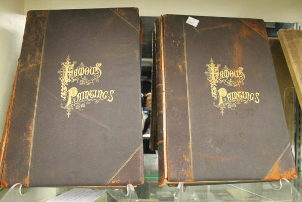 1887 Famous Paintings Books: Fred H. Allen, "Famous Paintings", Haskell & Post, Boston, 1887 [2 vols] ["Japan & China paper edition, before letter"] [Provenance: Library of Dr. I.P. Stnttmatter, Philadelphia]. CONDITION: Original