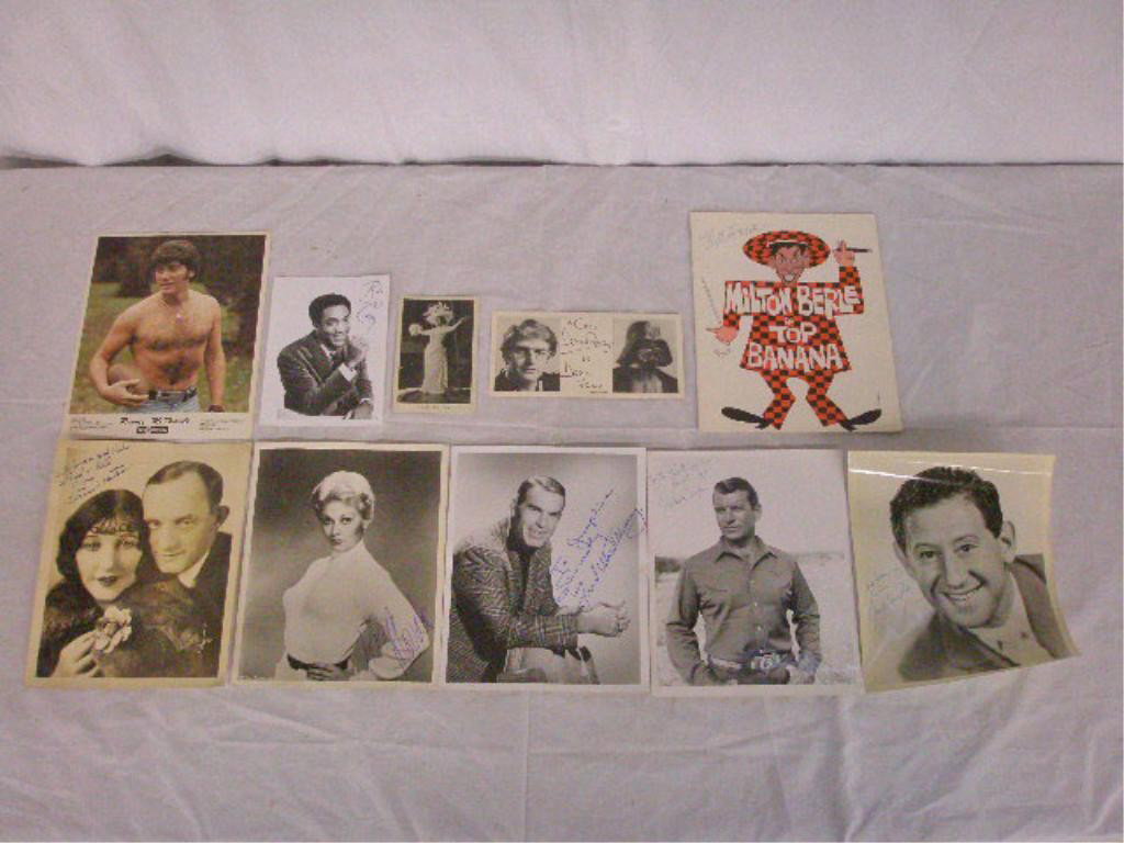 1920's-1980's Actor & Actress Signed Photos: Lot of ten 1920's-1980's actor & actress signed publicity photos & program, 8" x 10" Herb Larimer & Marion Hudson(personalized), 8" x 10" Fred MacMurray, (personalized), 8" x 10" Richard Egan (persona