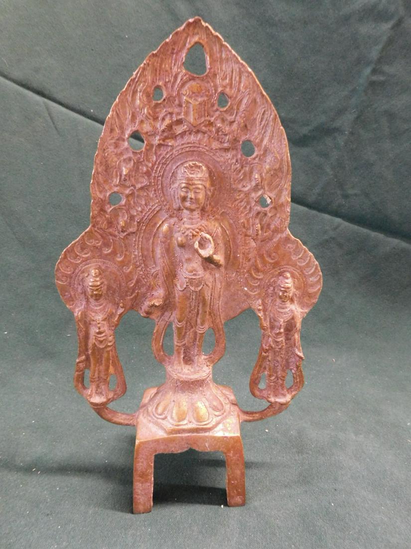 Chinese Bronze Votive Stele (1 of 2)