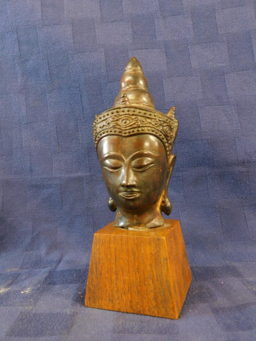 Thai Bronze Buddha Head (1 of 4)