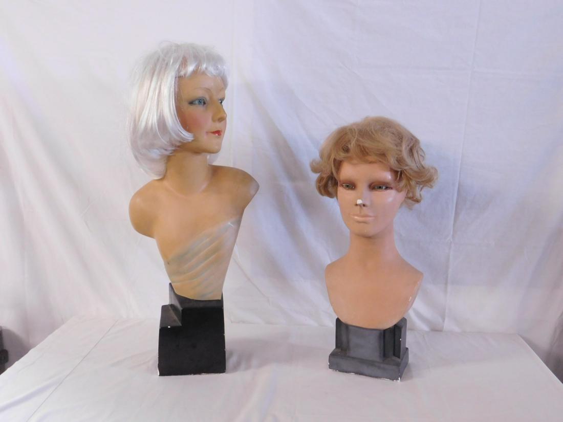 2 Art Deco Mannequin Heads (1 of 5)