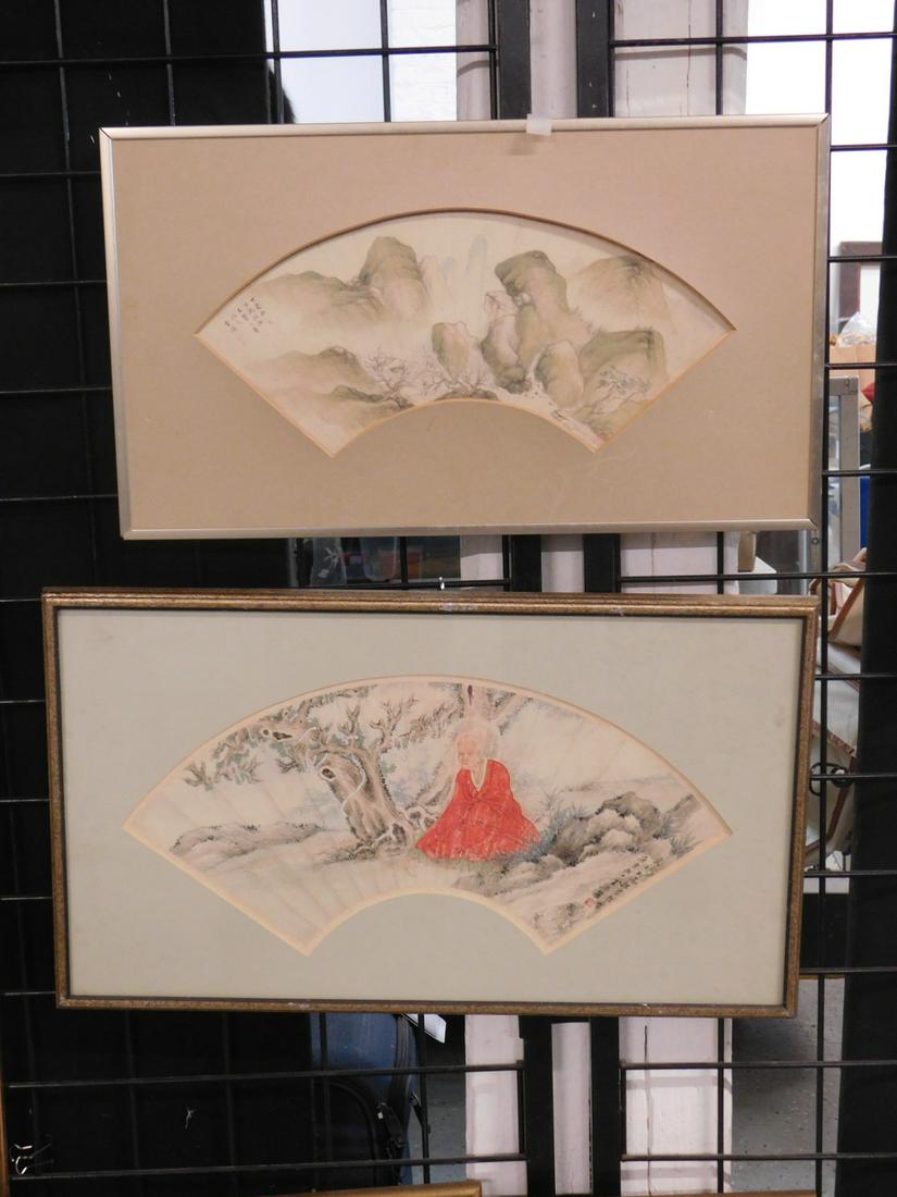2 Chinese Painted Fans (1 of 5)