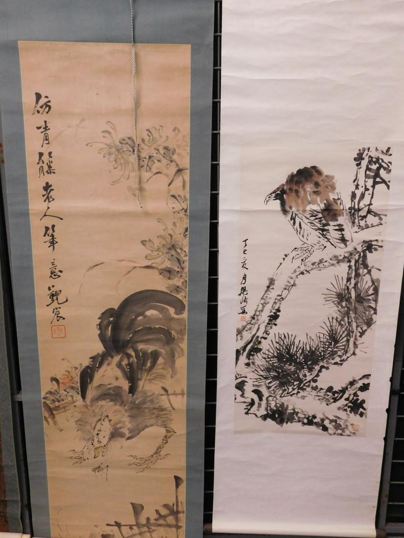 2 Chinese Fowl Scrolls (1 of 6)