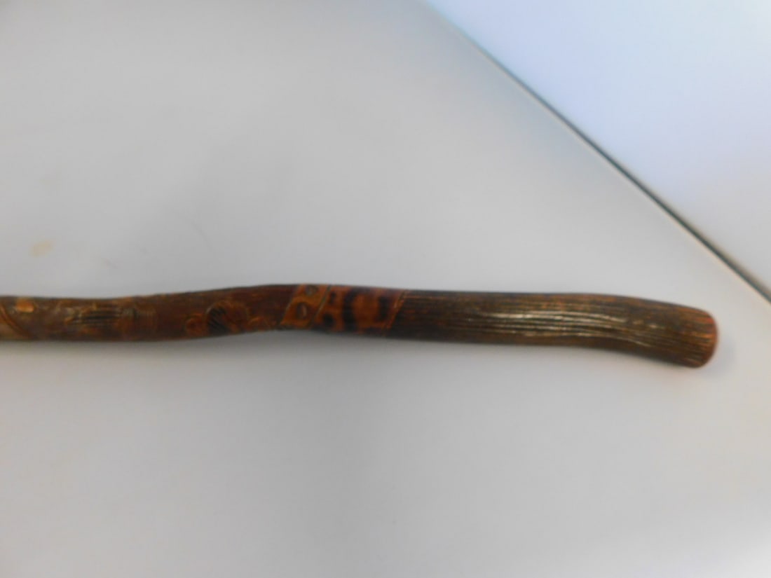 Japanese Carved Wood Cane (1 of 5)