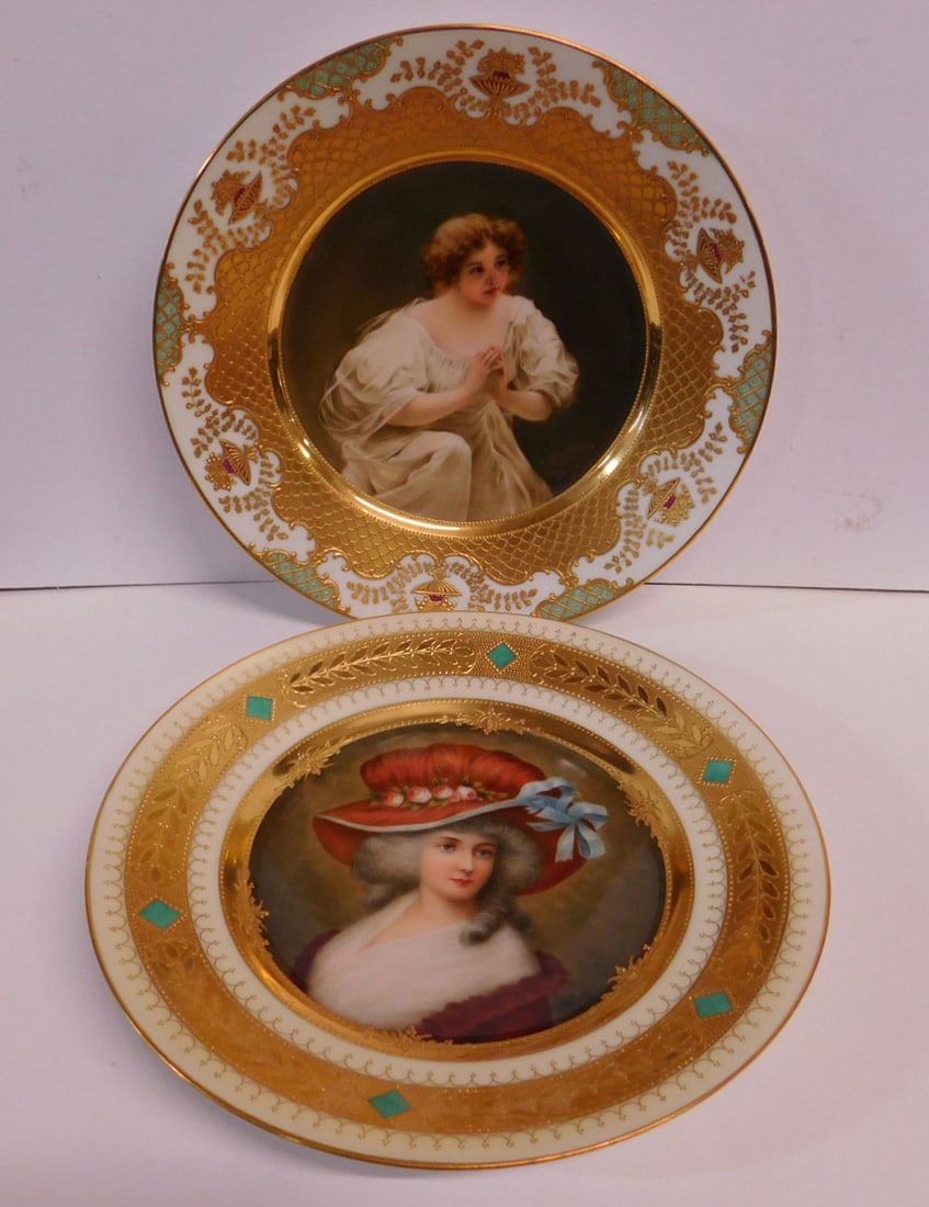 2 Royal Vienna Portrait Plates (1 of 5)