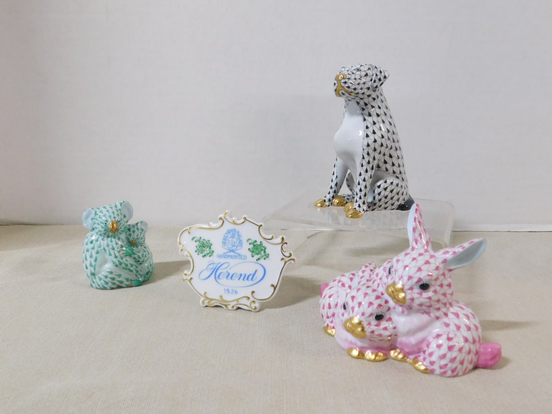 4 Herend Animals & Sign (1 of 5)