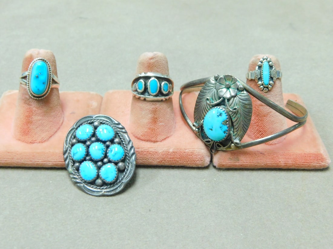 5 Pcs. Native 925 & Turquoise (1 of 5)