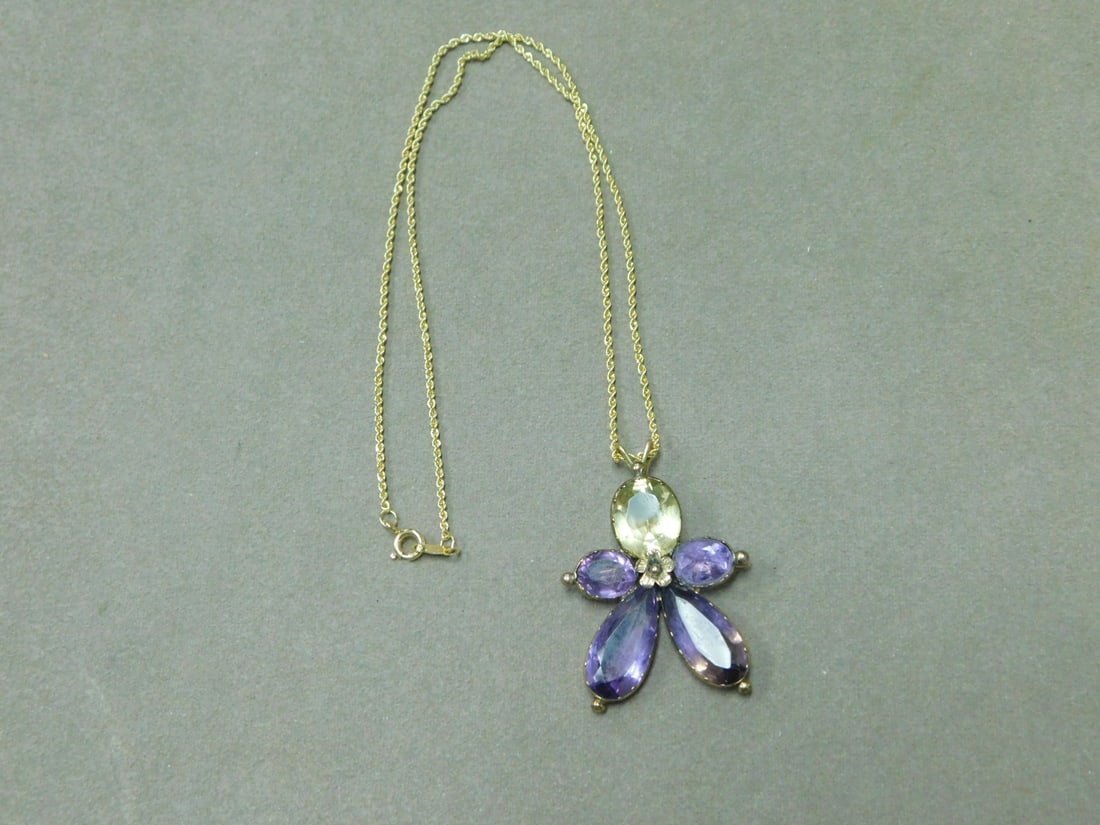 Gold, Amethyst & Citrine Necklace (1 of 3)