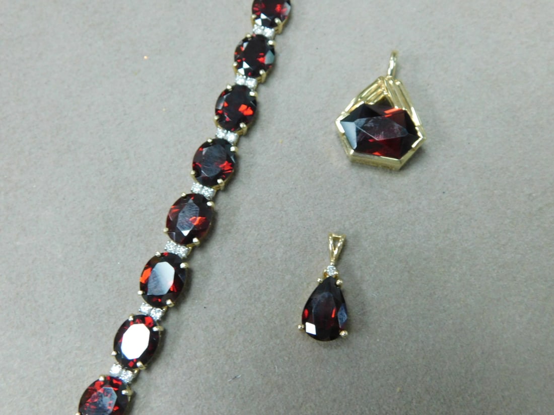 Set - 14K YG Garnet & Diamonds (1 of 3)