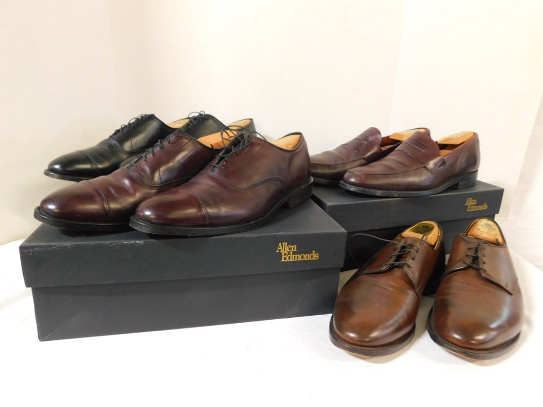 4 Pairs of Allen Edmond's Men's Shoes Size 10.5 (1 of 8)