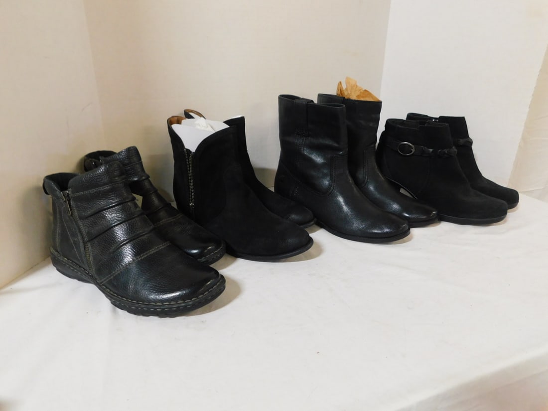 4 Pairs Ladies Black Boots - Frye - Sz 8.5-9.5 (1 of 7)