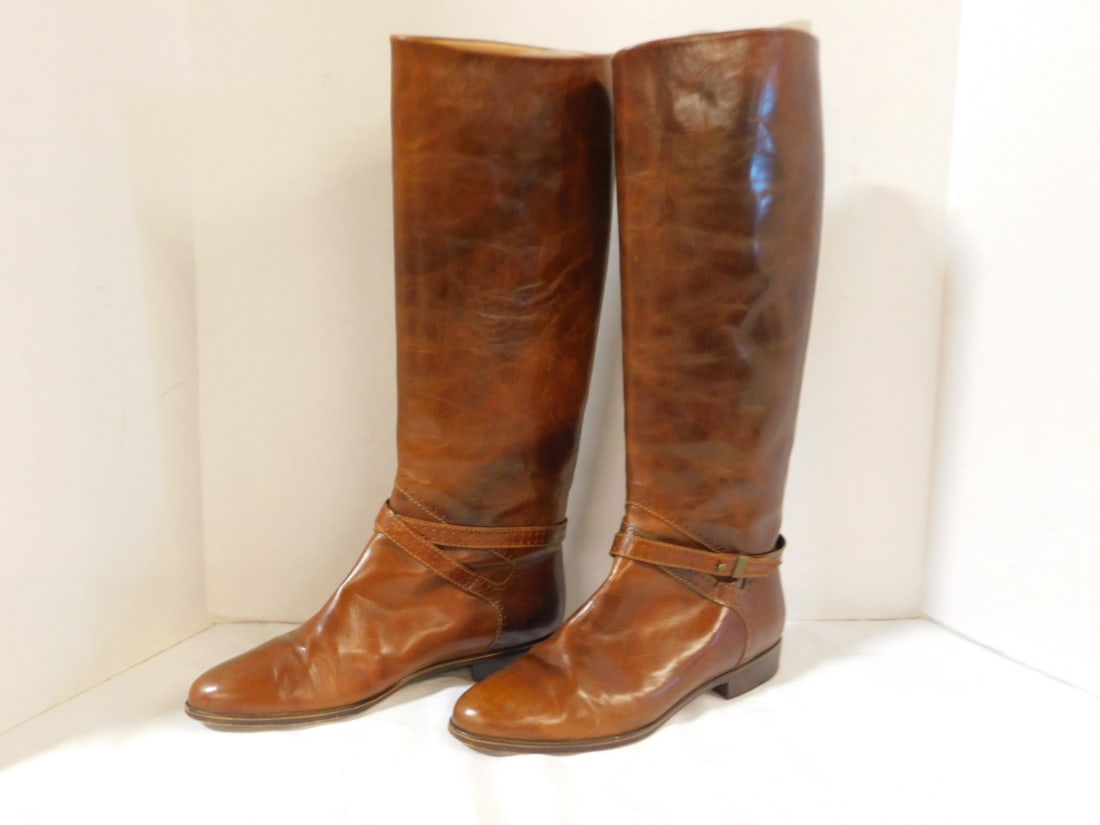 Women's Joan & David Brown Riding Boots Sz 10 (1 of 5)