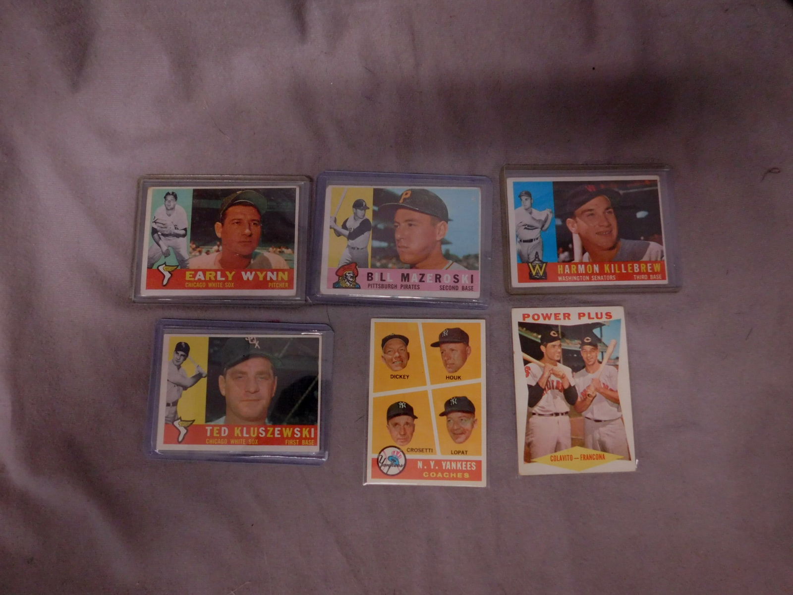 6 Topps 1960 Baseball Cards (1 of 2)