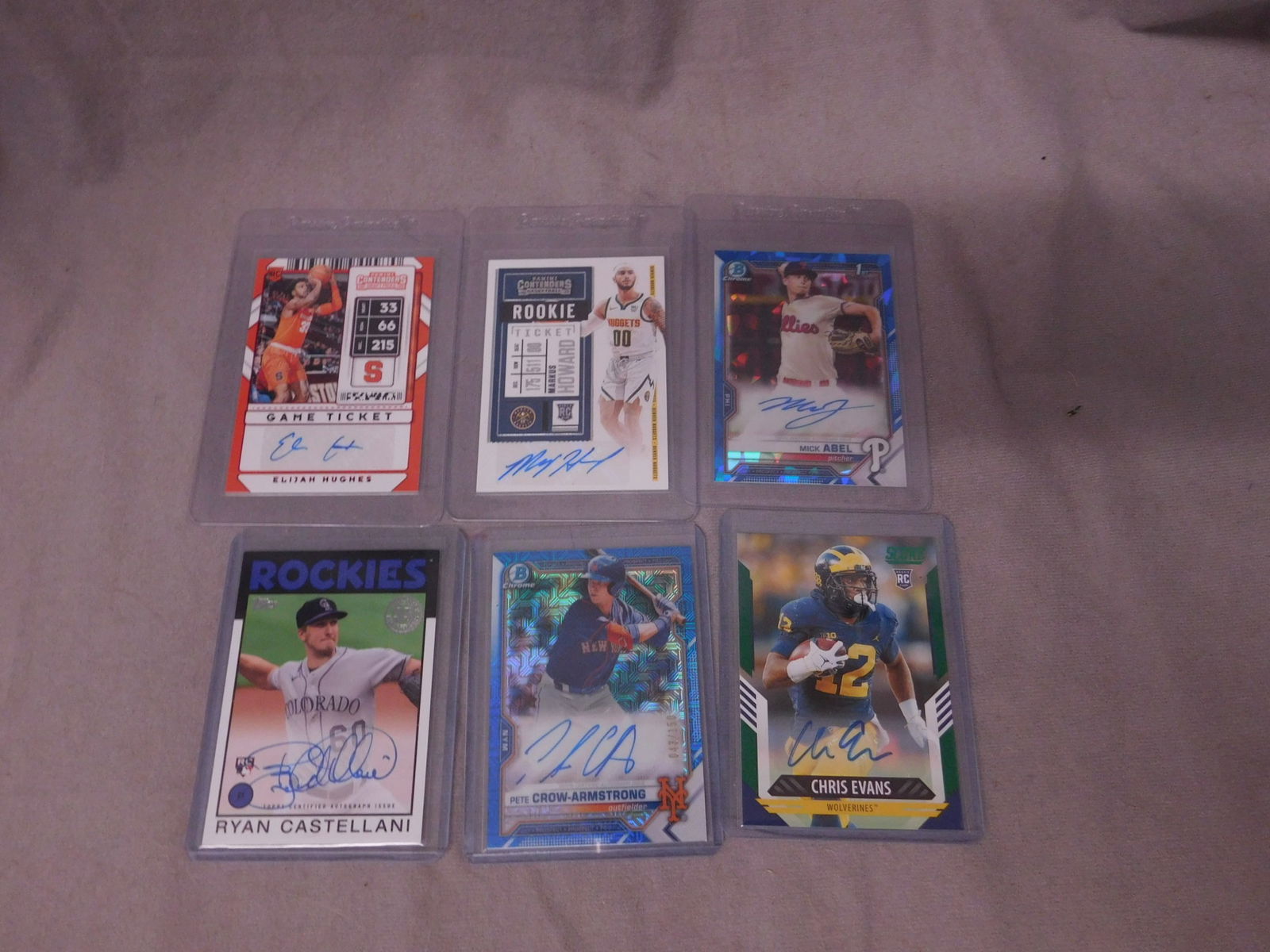 6 Signed Sports Cards (1 of 4)