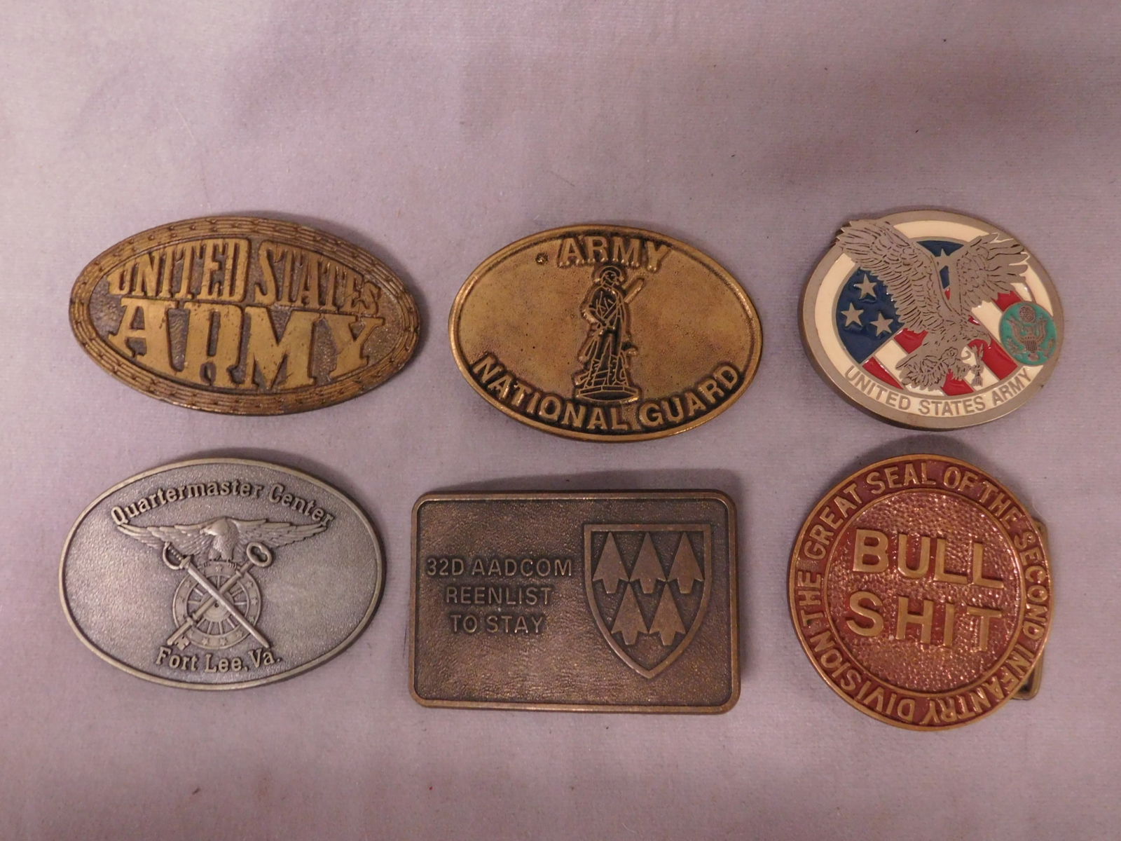 6 Vintage Army & Other Buckles (1 of 7)