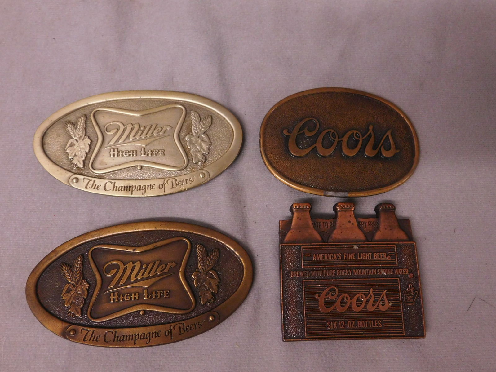 Miller & Coors Beer Belt Buckles