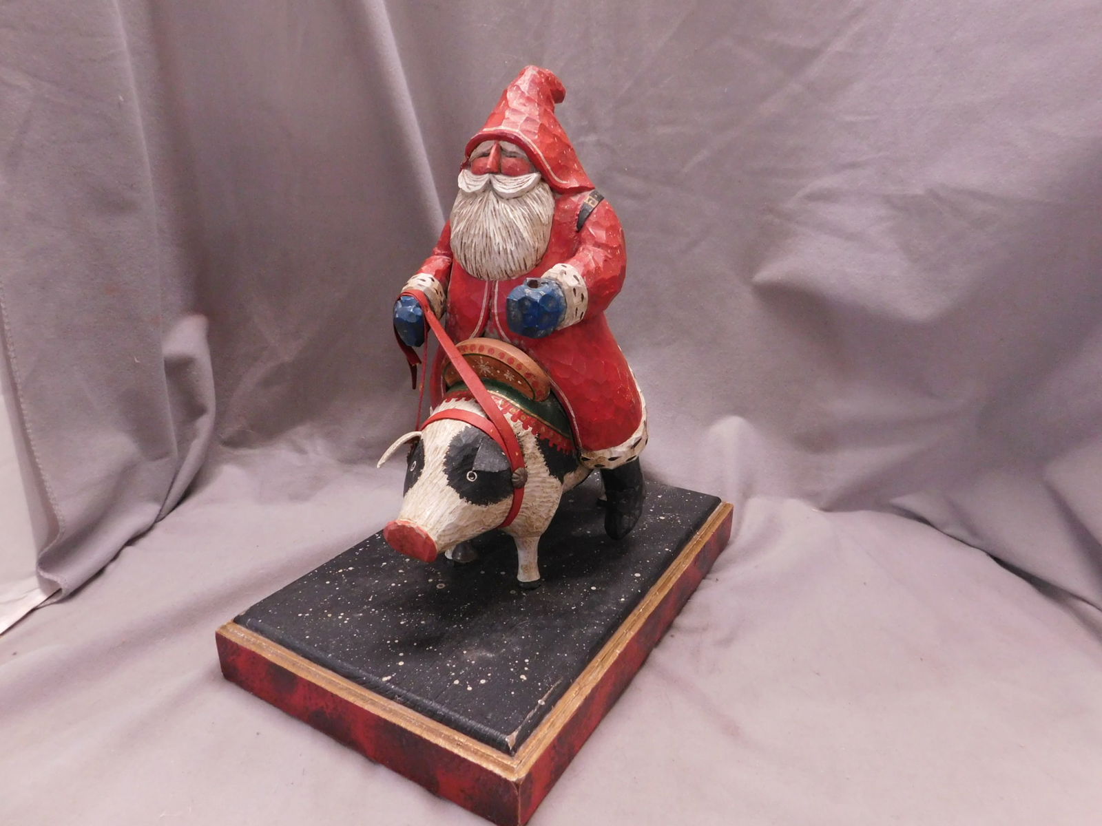 B. Schifferl Signed Carved Santa Figure (1 of 4)