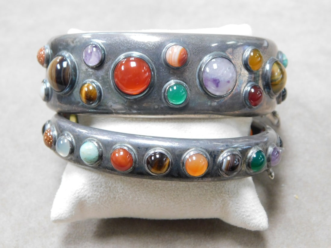 2 Sterling & Gemstone Bracelets (1 of 4)