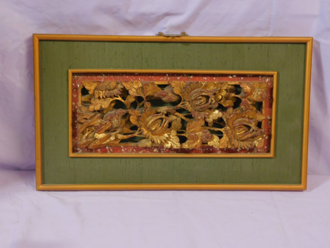 Chinese Carved Panel (1 of 3)