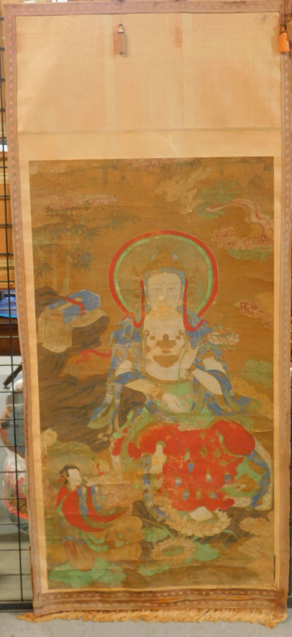 18th/19th C Tibet Buddhism Thanka Scroll (1 of 4)