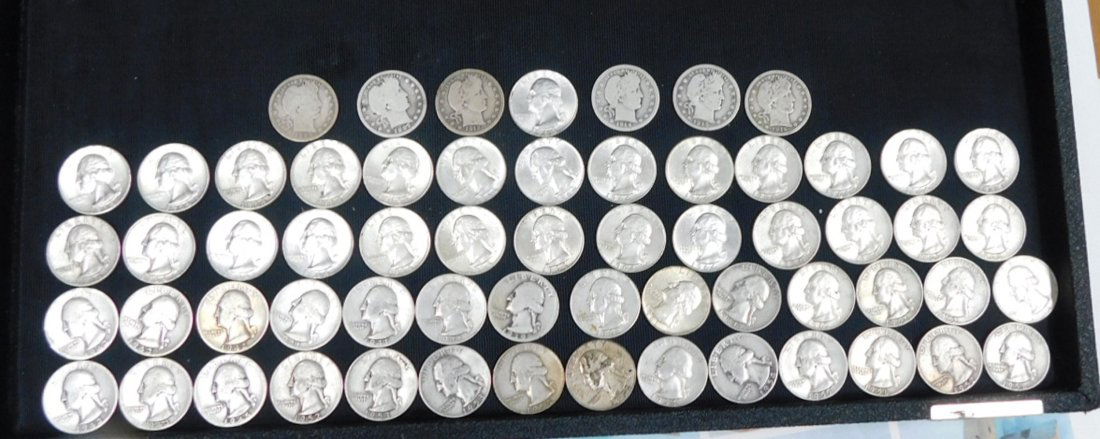 61 U.S. Silver Quarters (1 of 4)