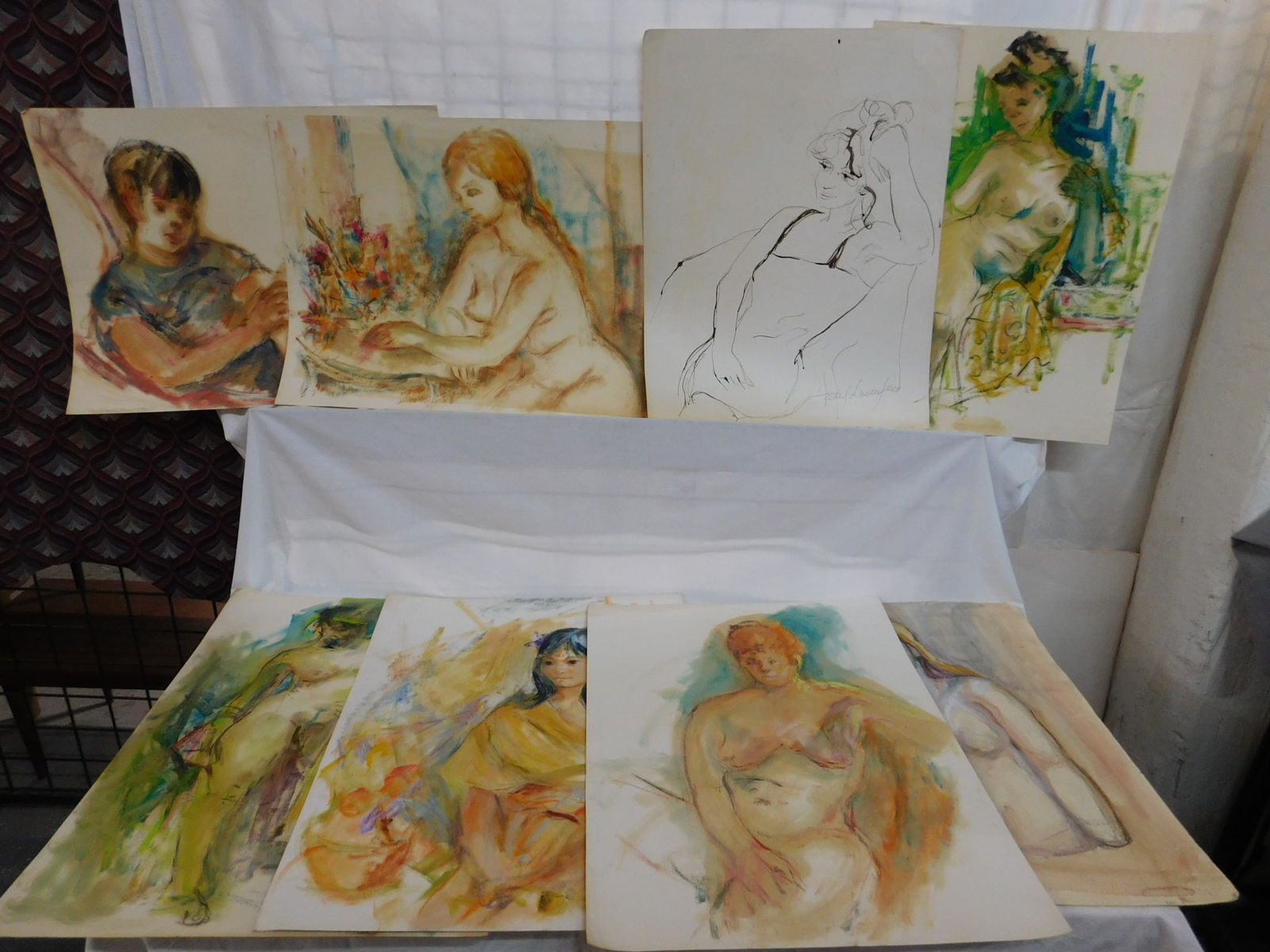 8 Ethel Lunenfeld Figural Paintings (1 of 7)