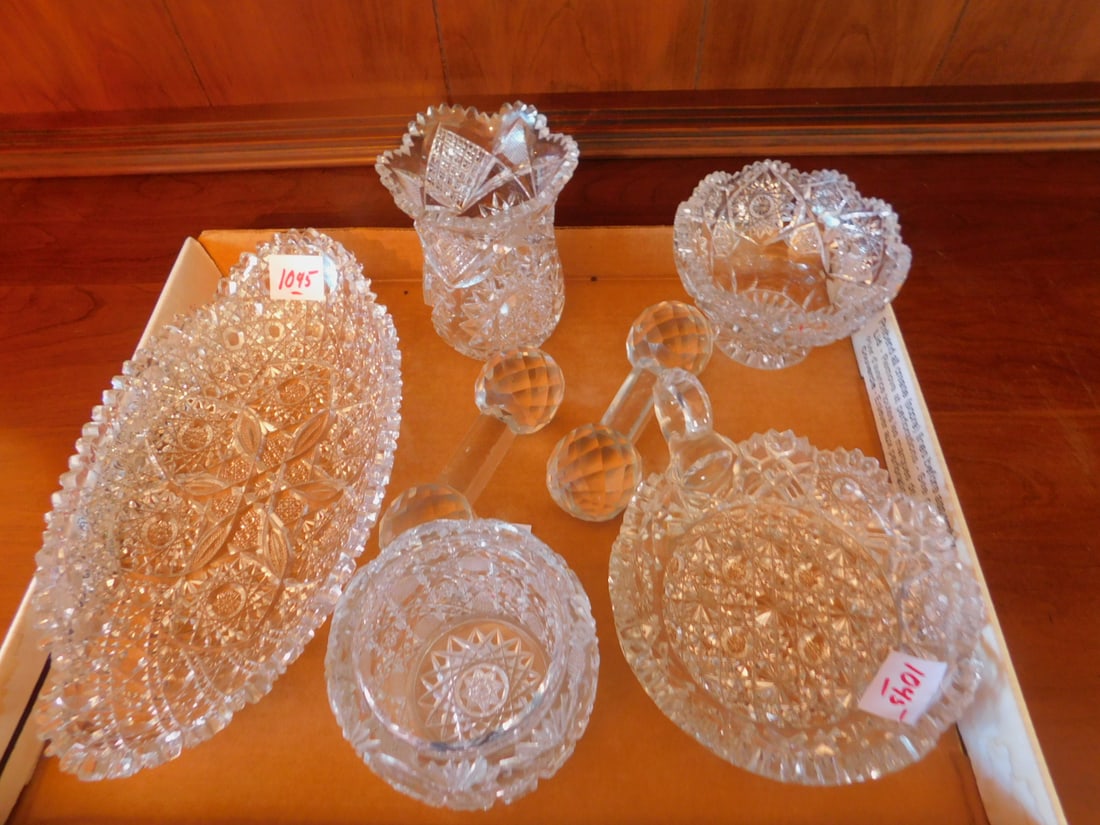 7 Brilliant Cut Glass Pieces (1 of 4)