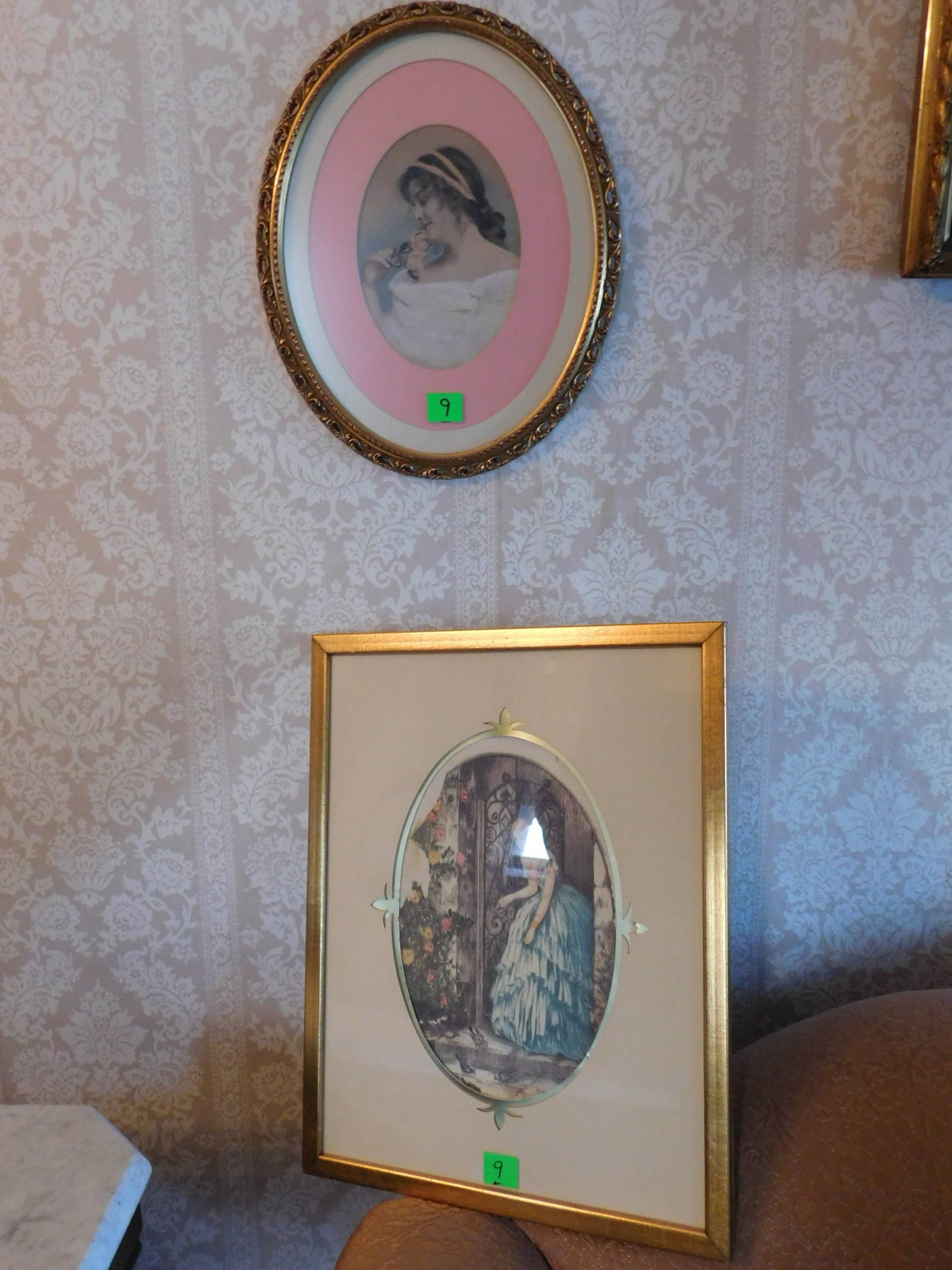 (2) Framed Art Nouveau Style Prints Auction