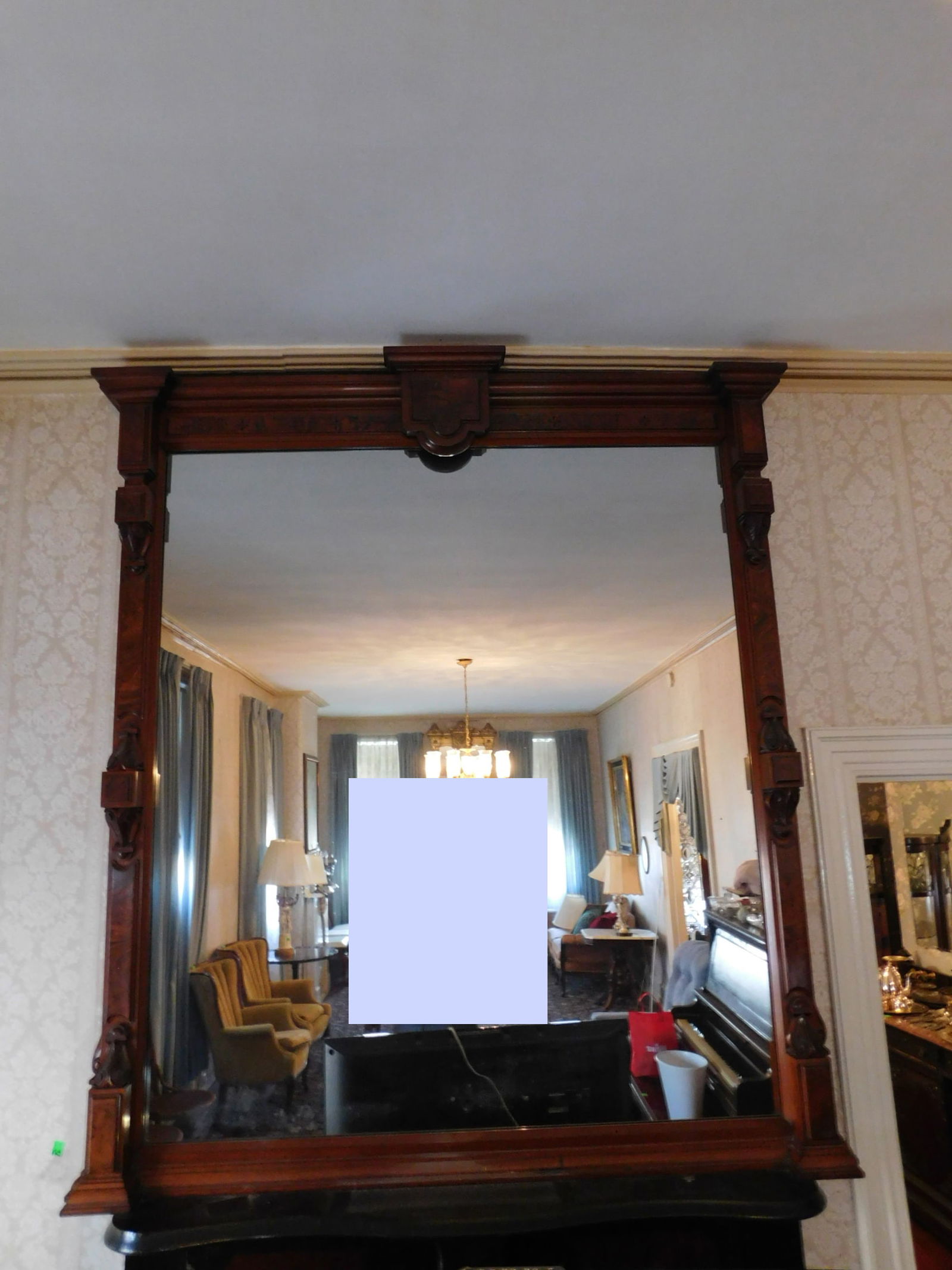 Renaissance Revival Over Mantle Mirror (1 of 5)