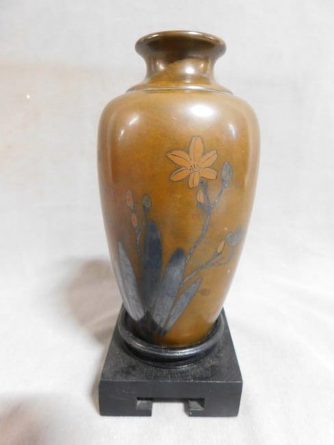 Japanese Mixed Metal Vase (1 of 5)