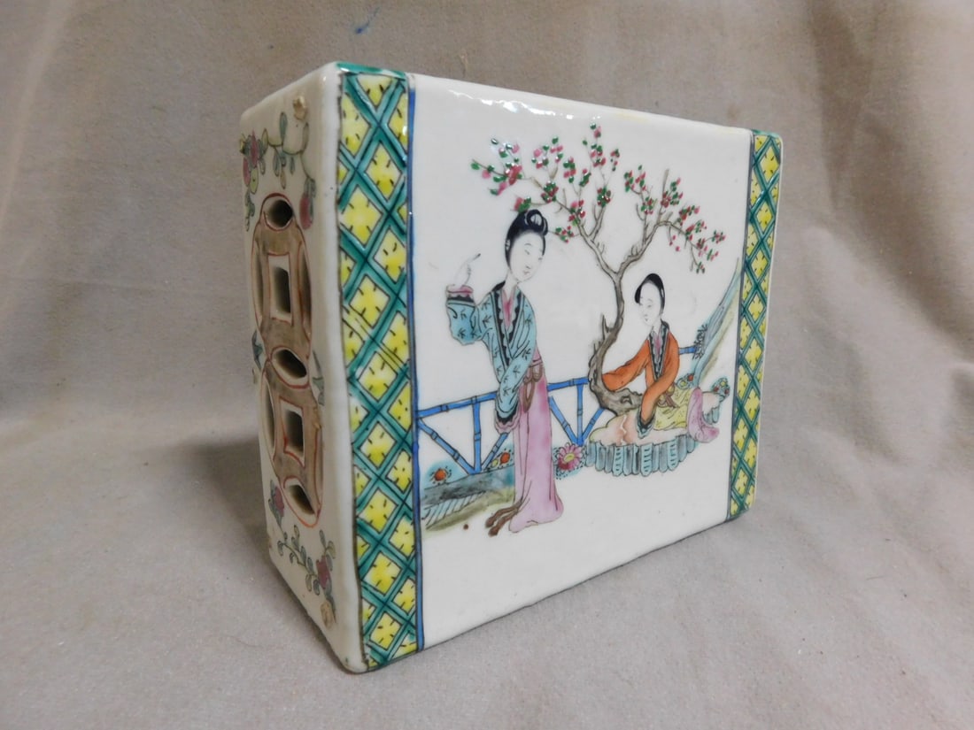 Chinese Famille Rose Pillow (1 of 5)