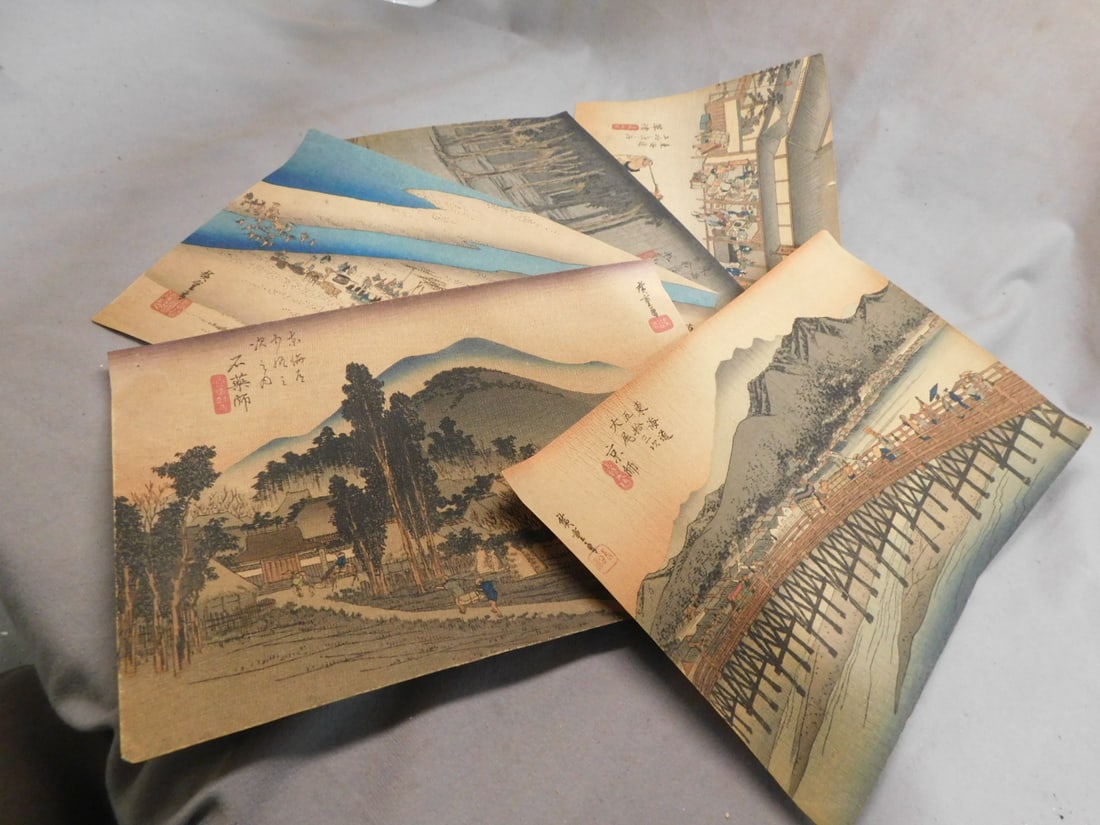 5 Japanese Woodblock Prints (1 of 6)