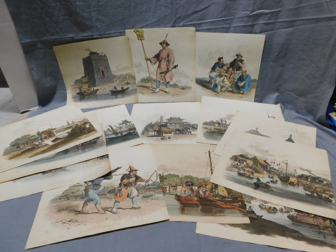 14 Chinese Scene Prints (1 of 5)