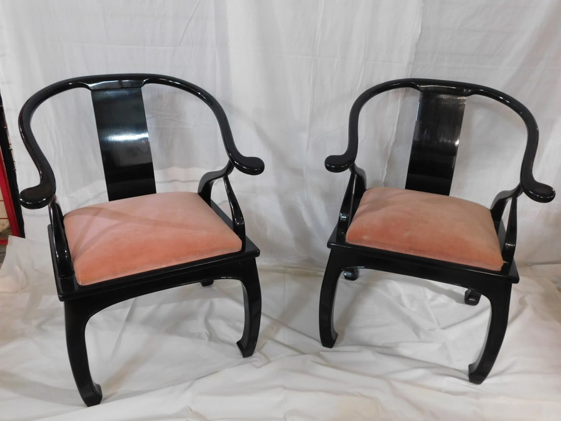 Pr Chinese Style Arm Chairs (1 of 4)