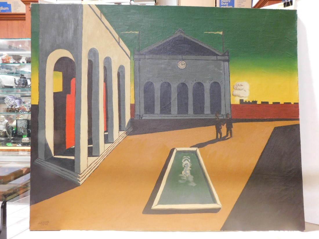 J(oseph) D. Sine - 2 People,Distant Railroad (1 of 7)