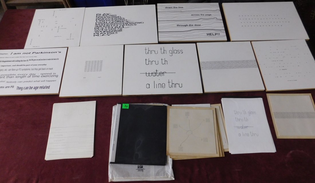 Stephen Robin Suite of 9 "Concrete Poems" (1 of 11)
