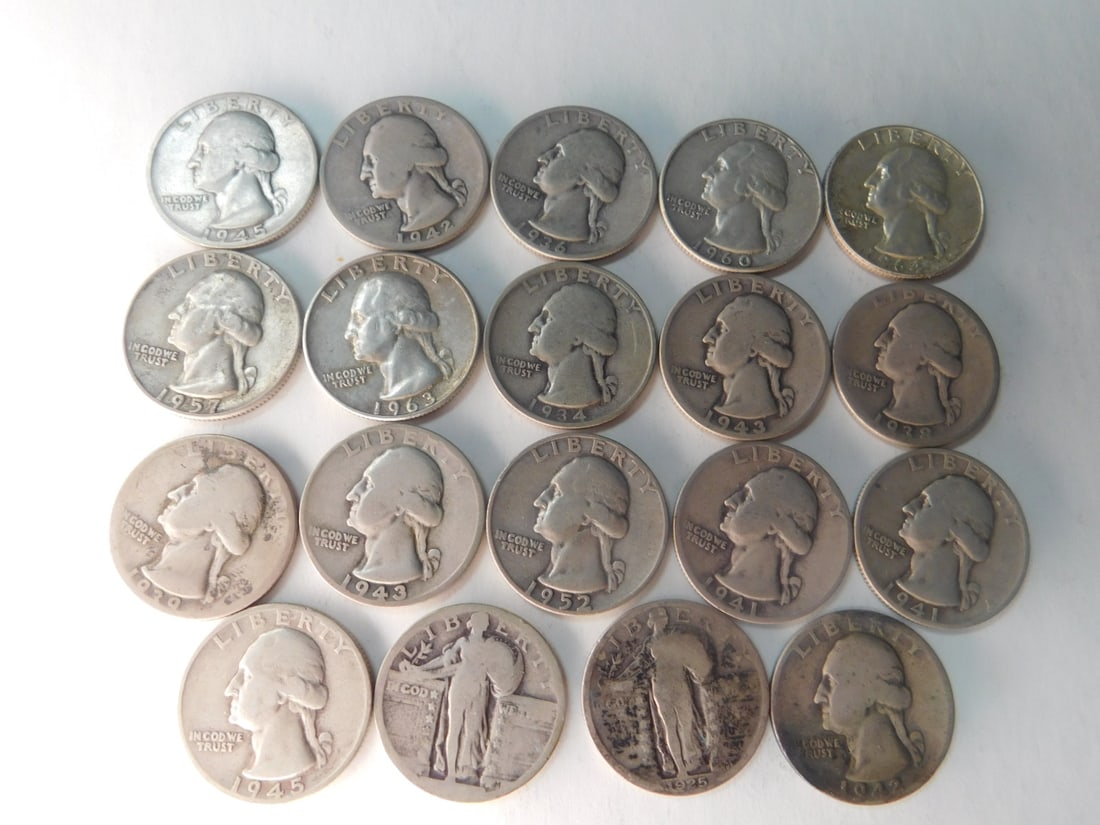 19 U.S. Silver Quarters (1 of 2)
