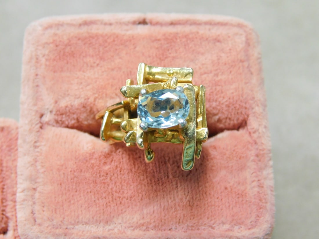 14k yg Brutalist Ring (1 of 6)