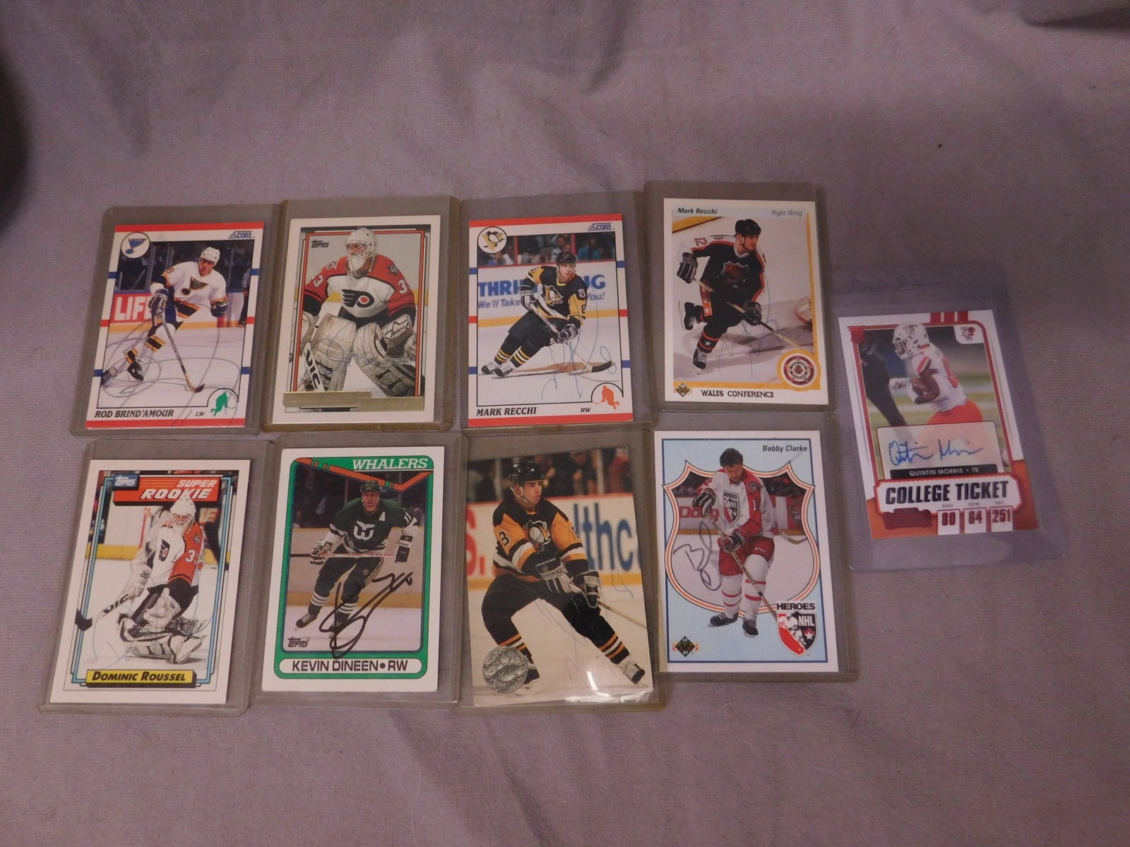 Assorted Signed Hockey & Football Cards (1 of 6)
