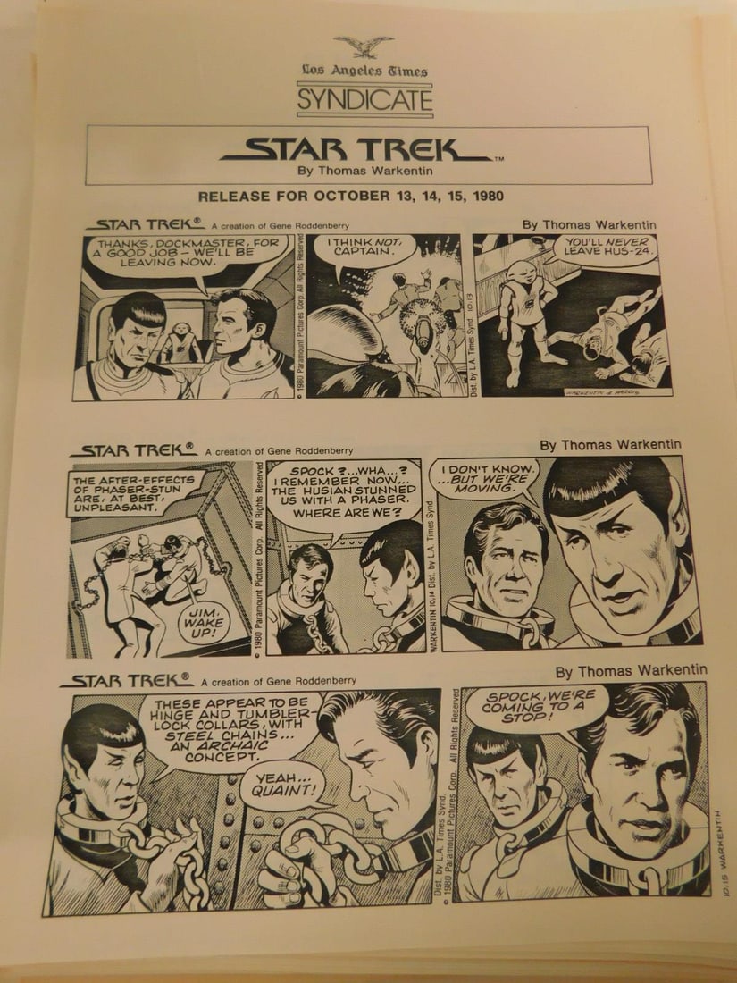 150 Star Trek Newspaper Comic Strip Proofs (1 of 5)