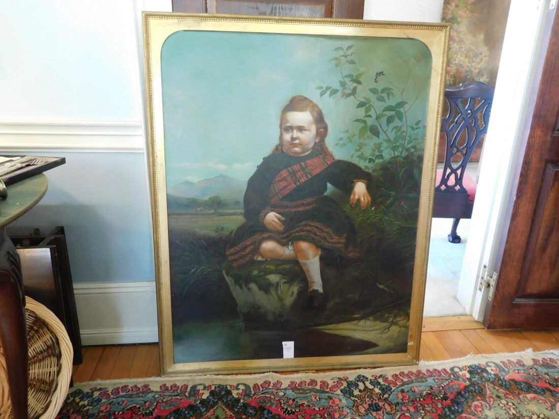 19th c. Framed oil on canvas (1 of 5)