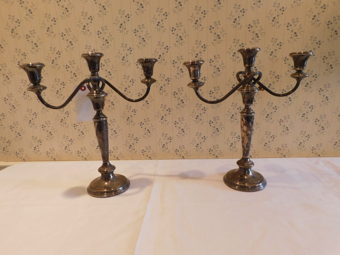 Pair Whiting sterling candelabra (1 of 3)