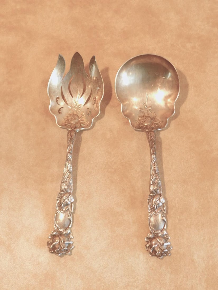 Alvin sterling silver salad set (1 of 2)