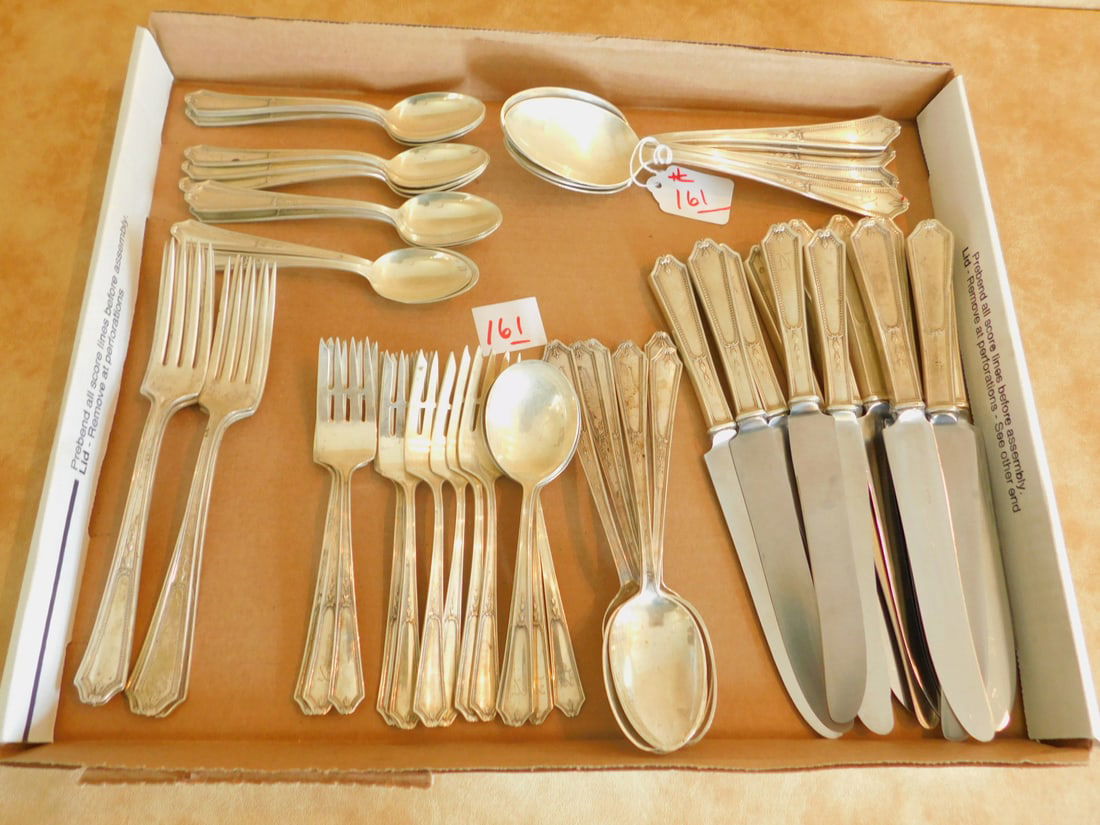 Joseph Seymour sterling silver flatware service (1 of 5)